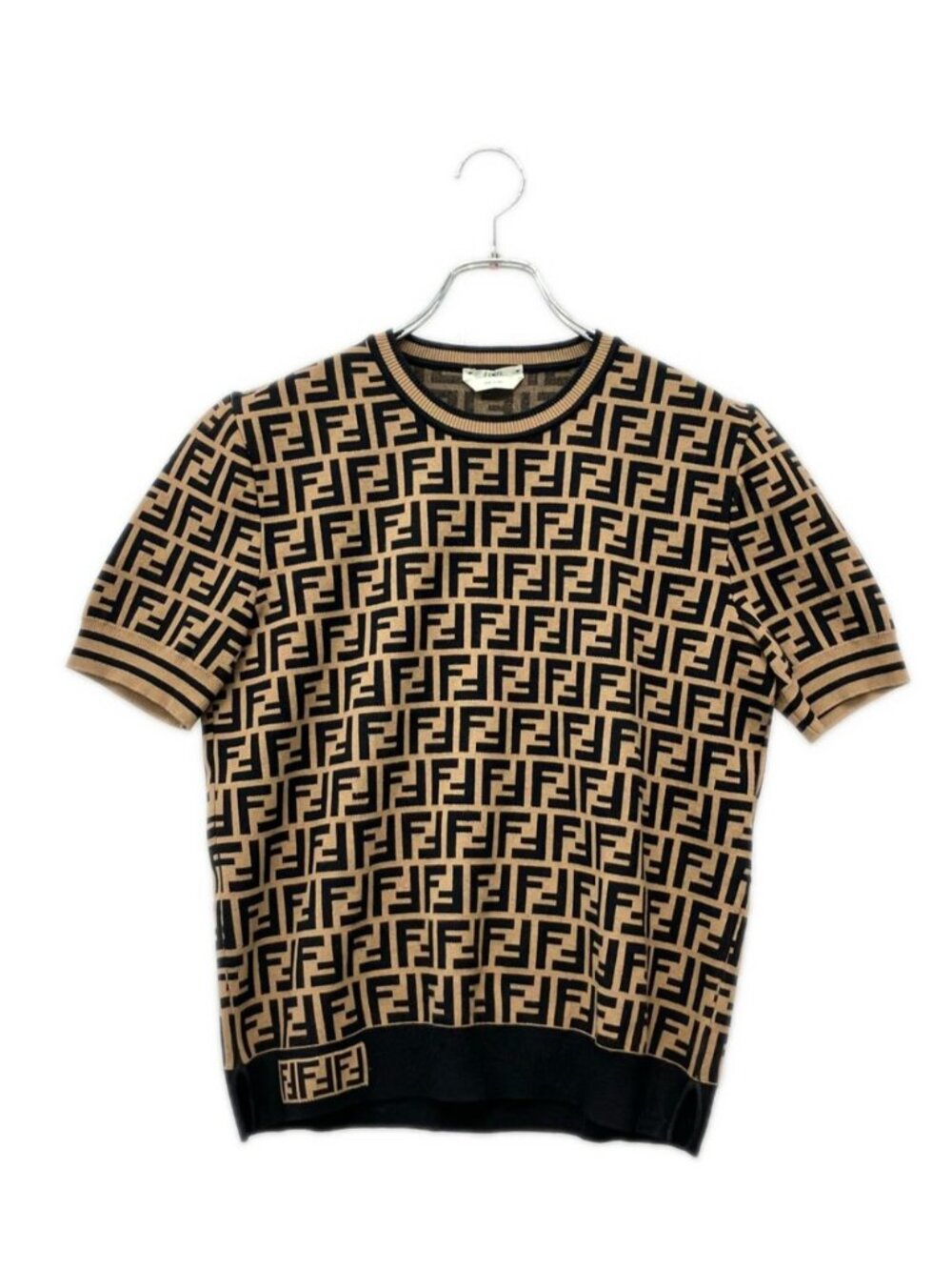 Fendi FF Motif Short Sleeve Knit 46 Sweater